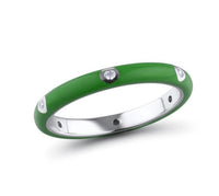 See No Evil stackable enamel ring cubic zirconia at Yoga Republik Canggu Bali