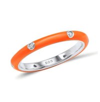 See No Evil stackable enamel ring cubic zirconia at Yoga Republik Canggu Bali