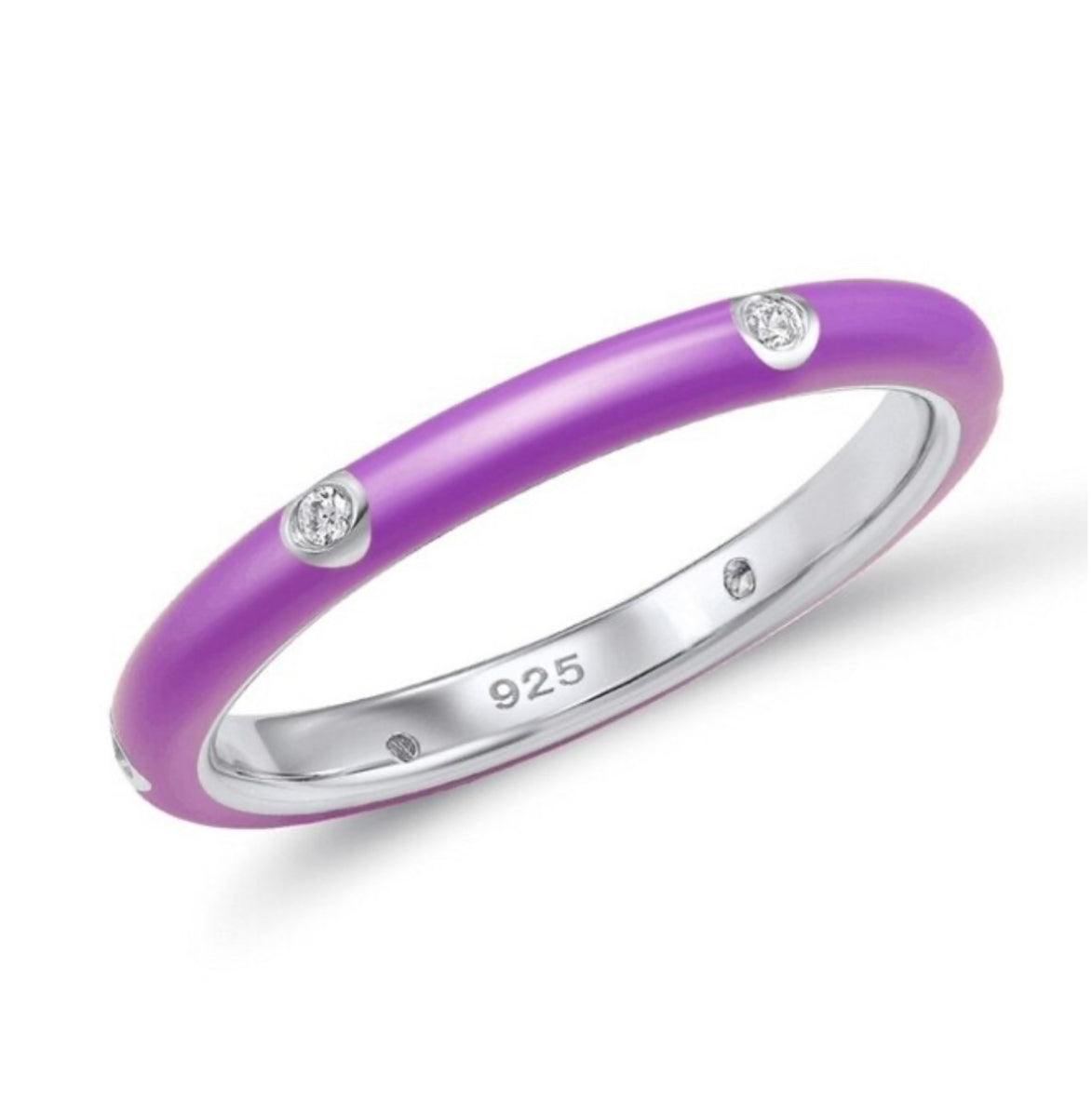 See No Evil stackable enamel ring cubic zirconia at Yoga Republik Canggu Bali