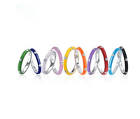 See No Evil stackable enamel ring cubic zirconia at Yoga Republik Canggu Bali
