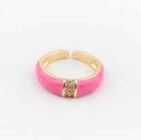 See No Evil enamel ring cubic zirconia center at Yoga Republik Canggu Bali