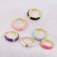 See No Evil enamel ring cubic zirconia center at Yoga Republik Canggu Bali