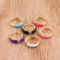 See No Evil enamel ring cubic zirconia center at Yoga Republik Canggu Bali