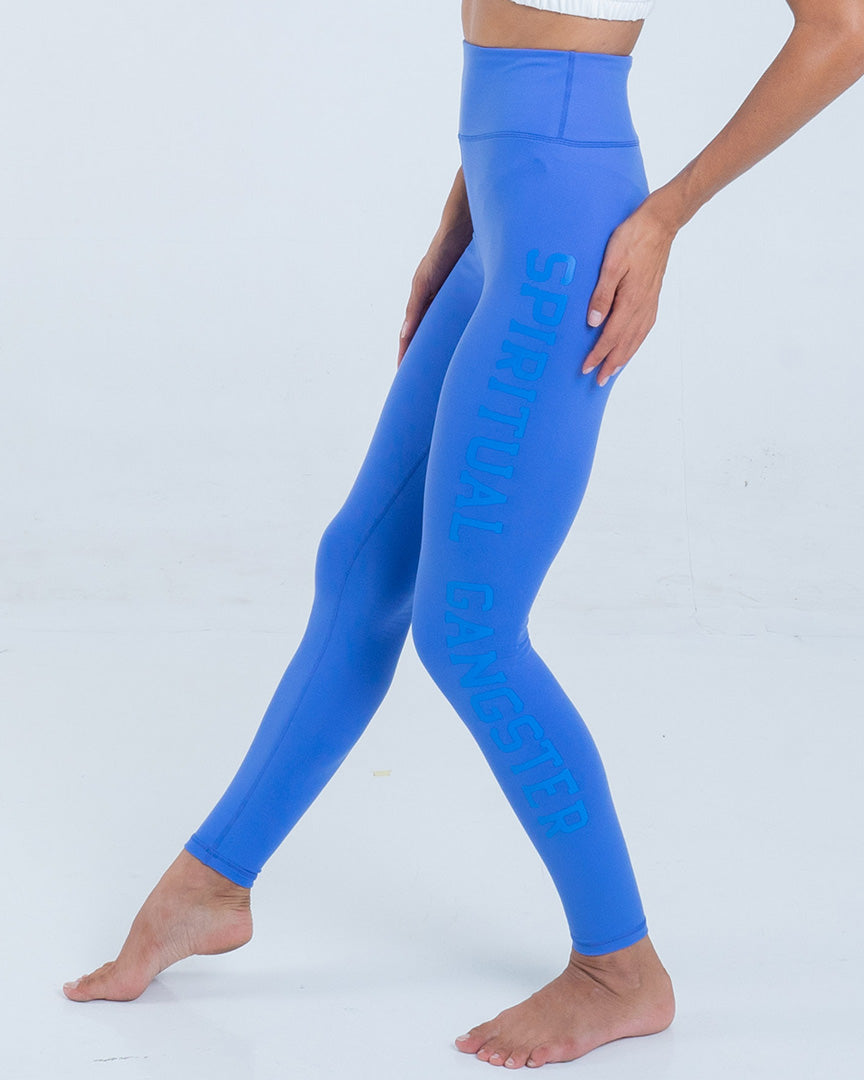 Spiritual Gangster SMALL Sg Varsity Essential High-Waist Legging - Bluebell