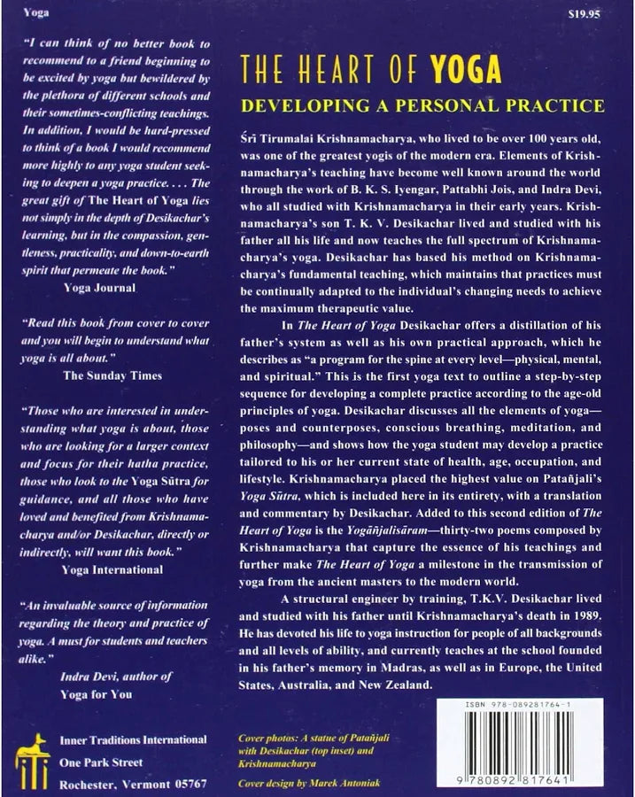 The Heart Of Yoga By T.K.V.Desikachar