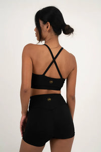 Uma Mamma asa mid shorts black yoga activewear short bali indonesia