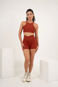 Uma Mamma asa mid shorts clay yoga activewear short bali indonesia