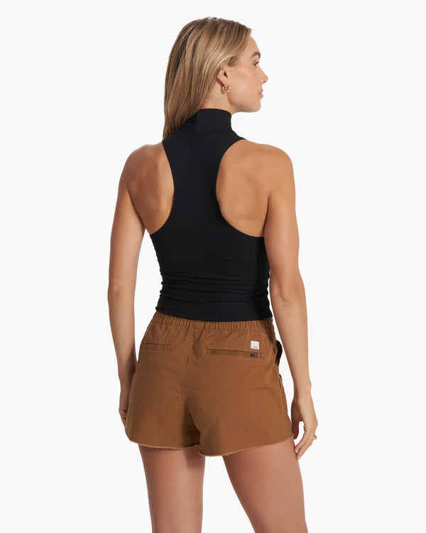Vuori XS Cove Funnel Neck Tank - Black
