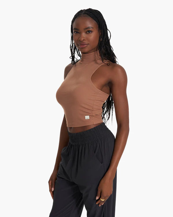 Vuori Cove Funnel Neck Tank cafe brown at Yoga Republik Canggu Bali