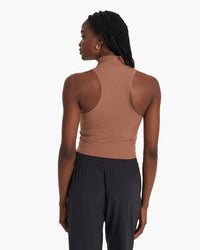 Vuori Cove Funnel Neck Tank cafe brown at Yoga Republik Canggu Bali