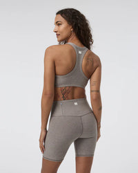 Vuori XS Elevation Racer Bra - Cobblestone Heather