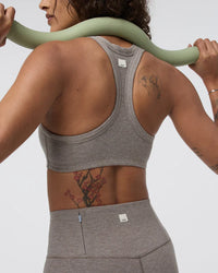 Vuori XS Elevation Racer Bra - Cobblestone Heather