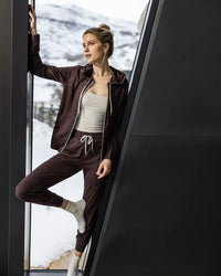 Vuori Halo Performance Hoodie mahogany heather at Yoga Republik Bali