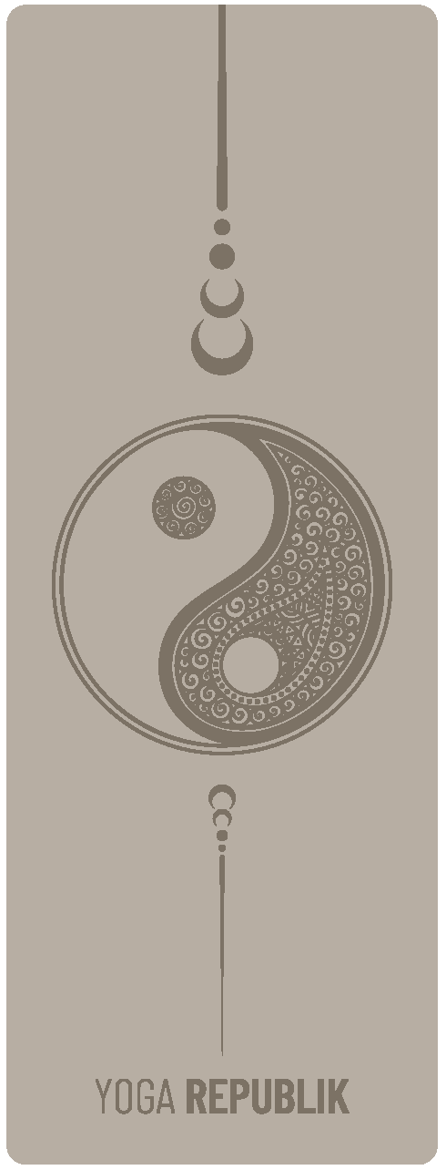 YR Mat 5mm PU Rubber Yin Yang design Matras pilates Yoga at Yoga Republik Bali Indonesia