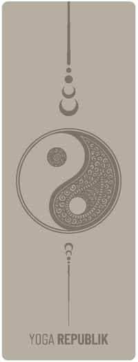 YR Mat 5mm PU Rubber Yin Yang design Matras pilates Yoga at Yoga Republik Bali Indonesia