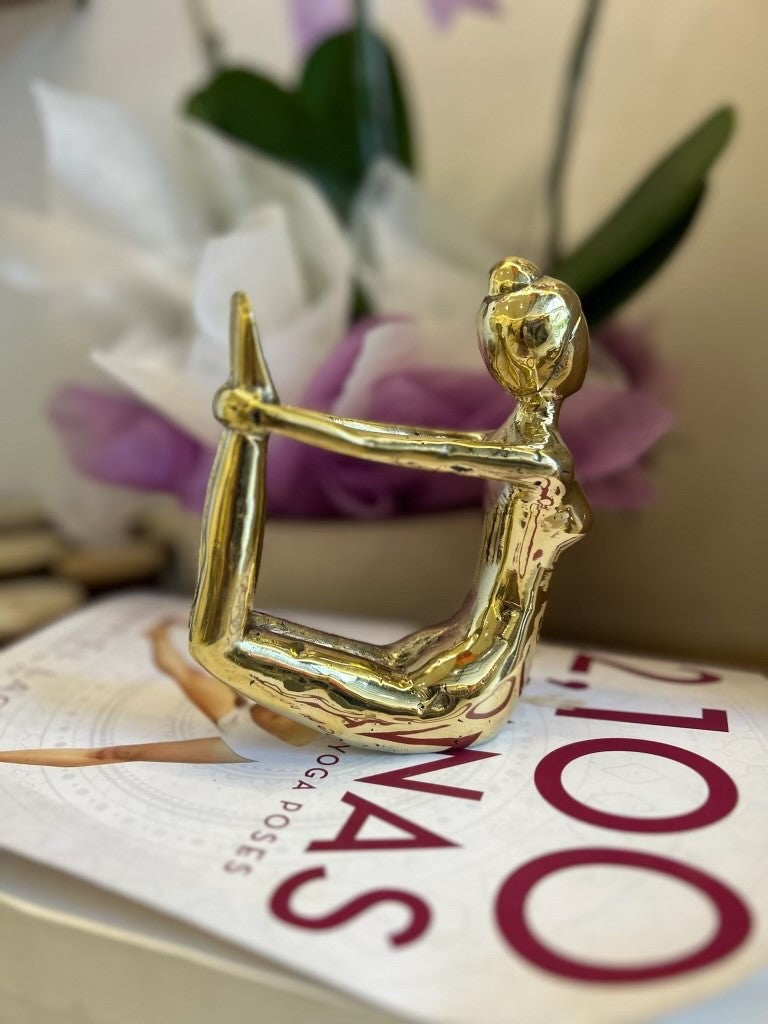Yoga Pose Brass Statue Handmade Gold - Backbend 1