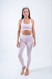 YR Alo Mesh Yoga Set light pink matching activewear at Yoga Republik Bali