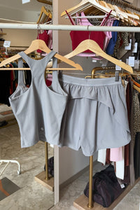 YR Amy Tennis One Set Lunar Rock Women's Tennis and Padel Skirt Set from Bali Indonesia