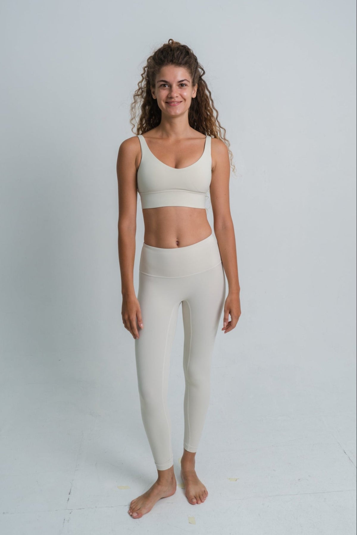 YR Aurora Bra Legging Set Ivory matching yoga set at Yoga Republik Bali