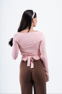 Alo Yoga XS Gather Lengan Panjang - Hitam