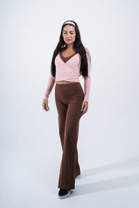 Alo Yoga XS Gather Lengan Panjang - Hitam