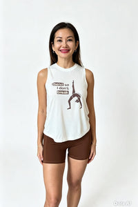 YR Bamboo IBSIDB Muscle Tank Ivory Women's Sport Tank Top Summer at Yoga Republik Bali  Indonesia