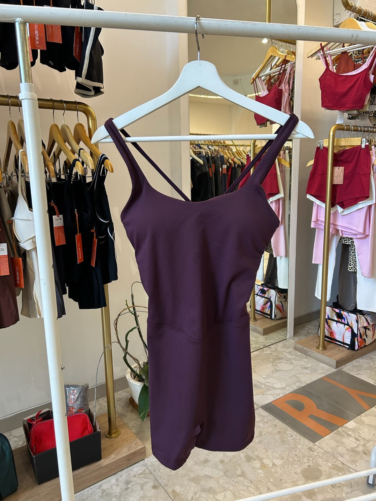 YR Elevate Bodysuit purple women's bodysuit at Yoga Republik Bali