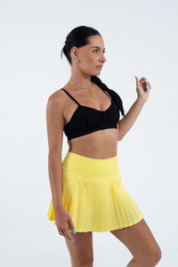 YR Fiona Tennis Skirt yellow pleated at Yoga Republik Canggu Bali