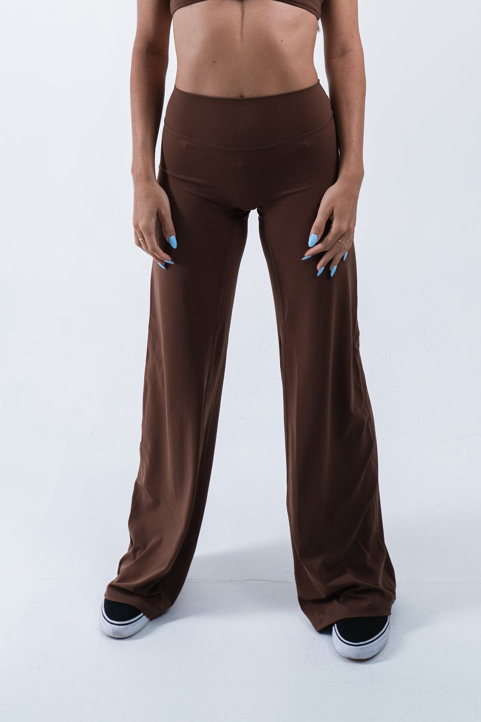 YR Aura Flare Pants Brown women's legging at Yoga Republik Bali