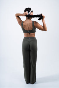 YR Aura Flare Pants army green women's legging at Yoga Republik Bali