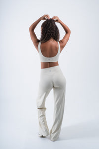 YR Aura Flare Pants ivory women's legging at Yoga Republik Bali