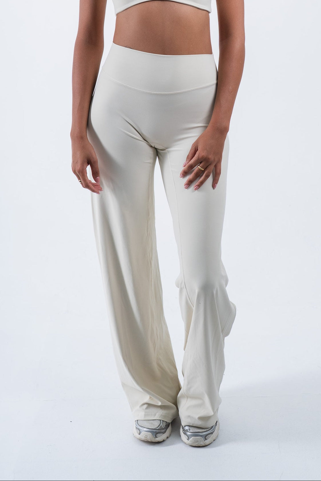YR Aura Flare Pants ivory women's legging at Yoga Republik Bali