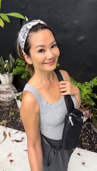 Flowers Print non-slip sports headbands yoga & pilates at Yoga Republik Bali Indonesia