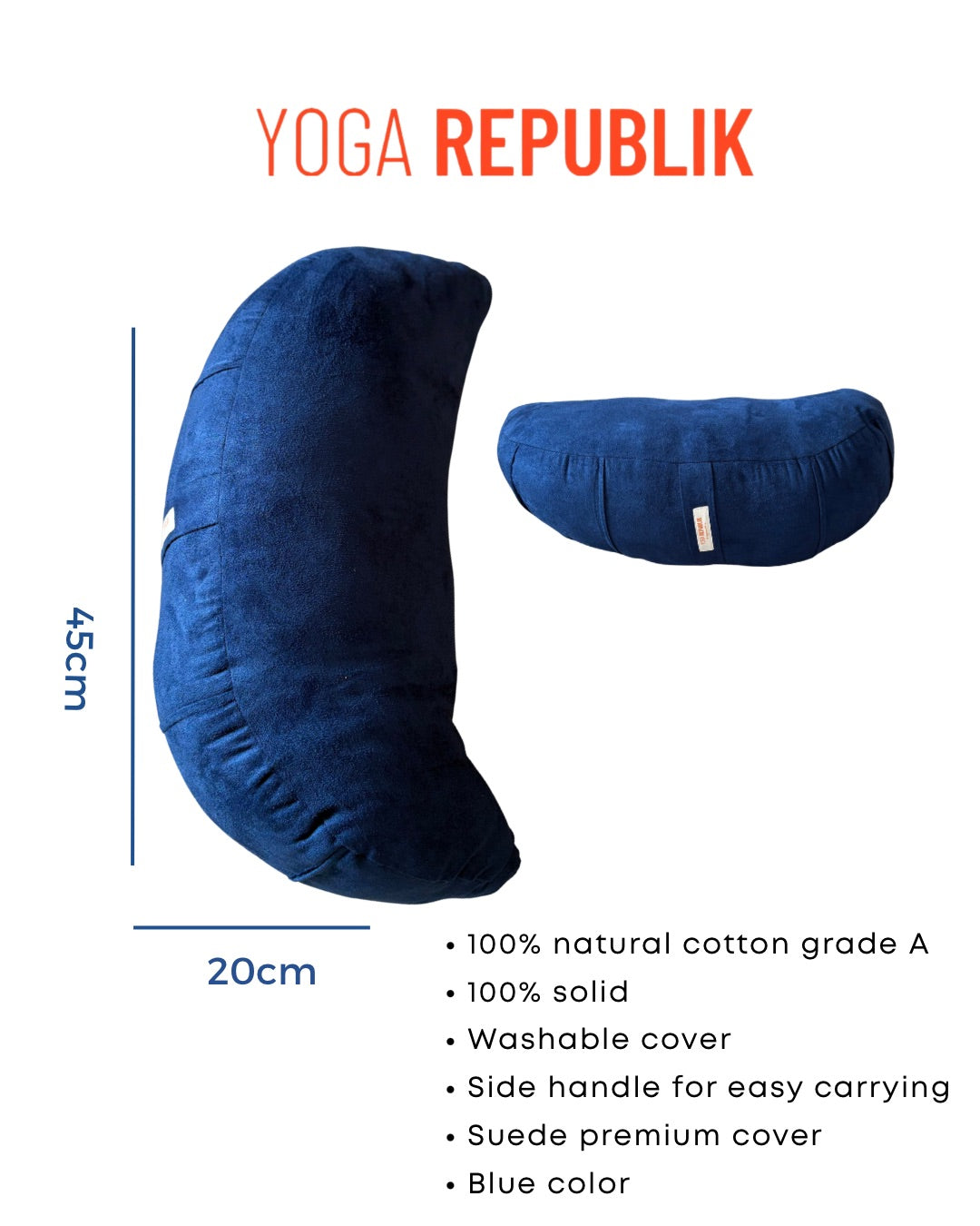 YR Half Moon Meditation Pillow