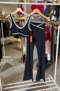 YR Lily Flare Legging black women's legging Yoga Pants at Yoga Republik Bali Indonesia