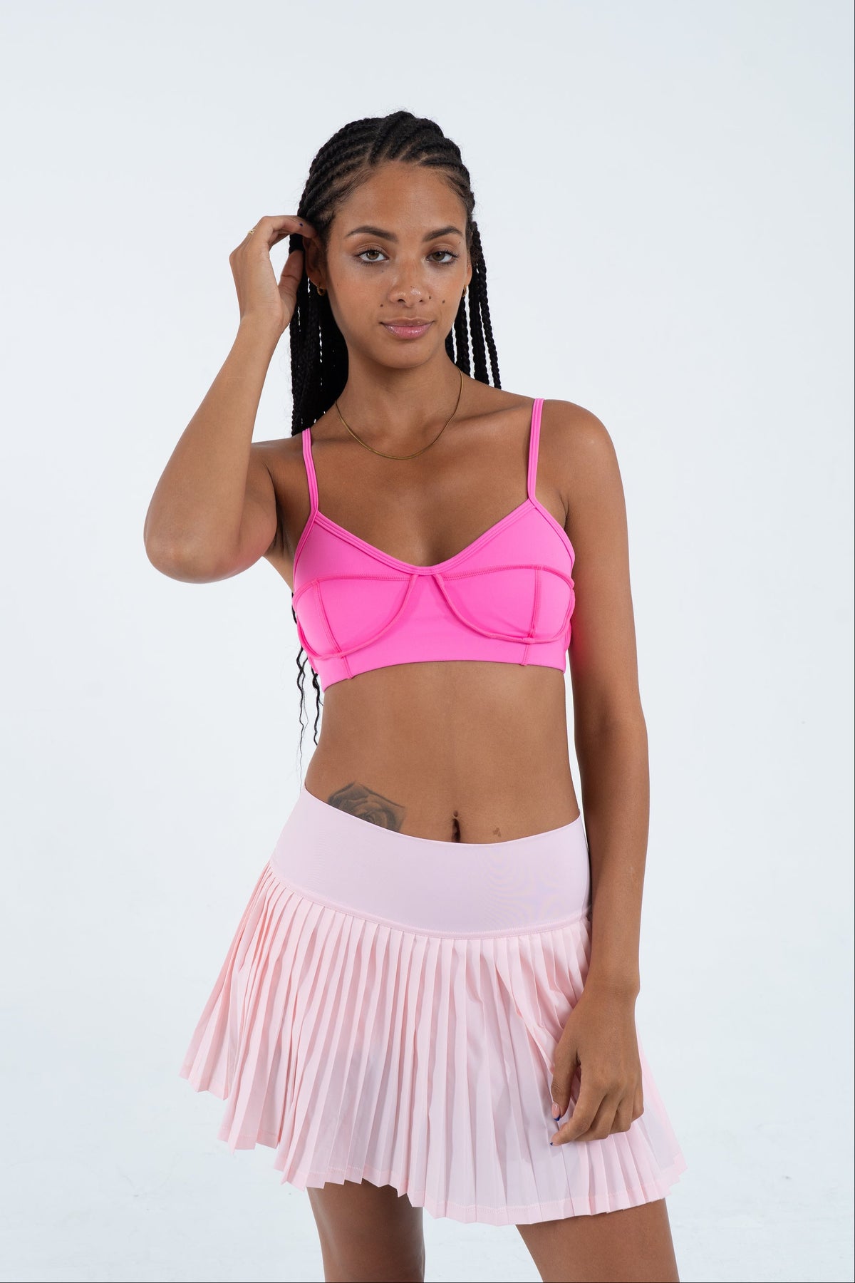 YR Madonna Bra pink women's sports bra at Yoga Republik Bali