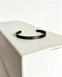 YR Mantra Bracelet " Enjoy The Journey " Black Motivational bracelet from Yoga Republik Bali Indonesia