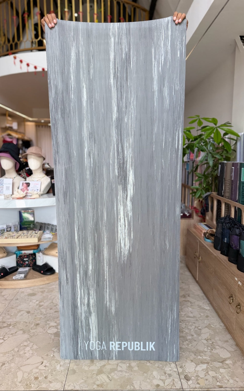 YR 100% Rubber Mat 1.5mm - Grey Marble