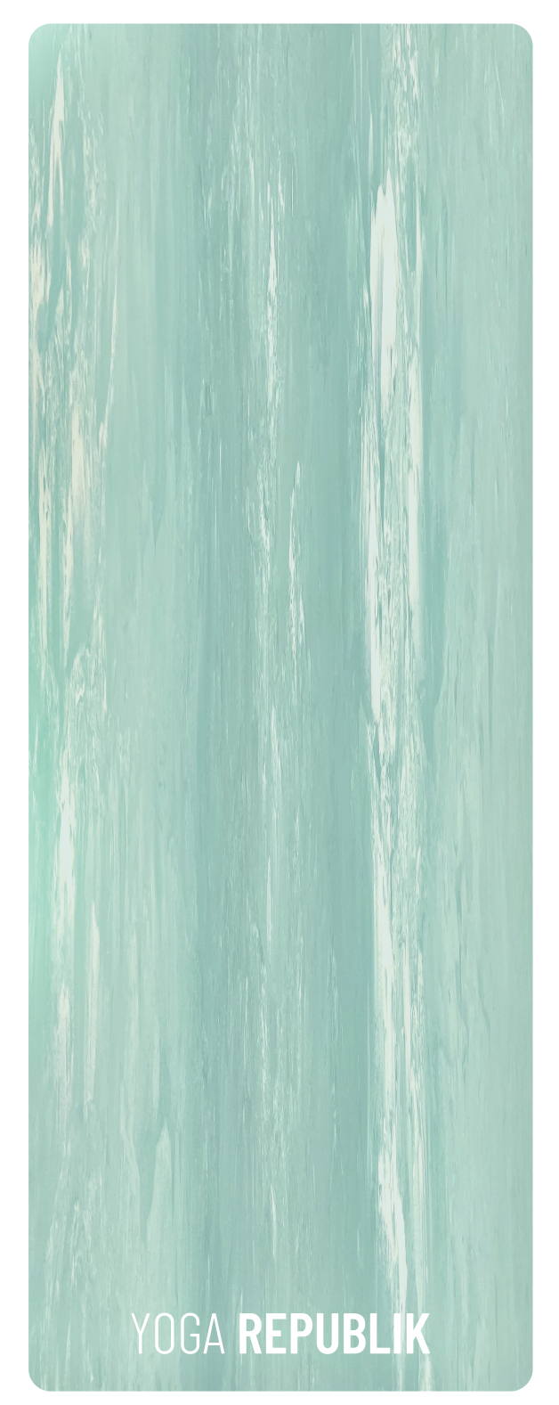 YR 100% Rubber Mat 4mm - Light Green Marble