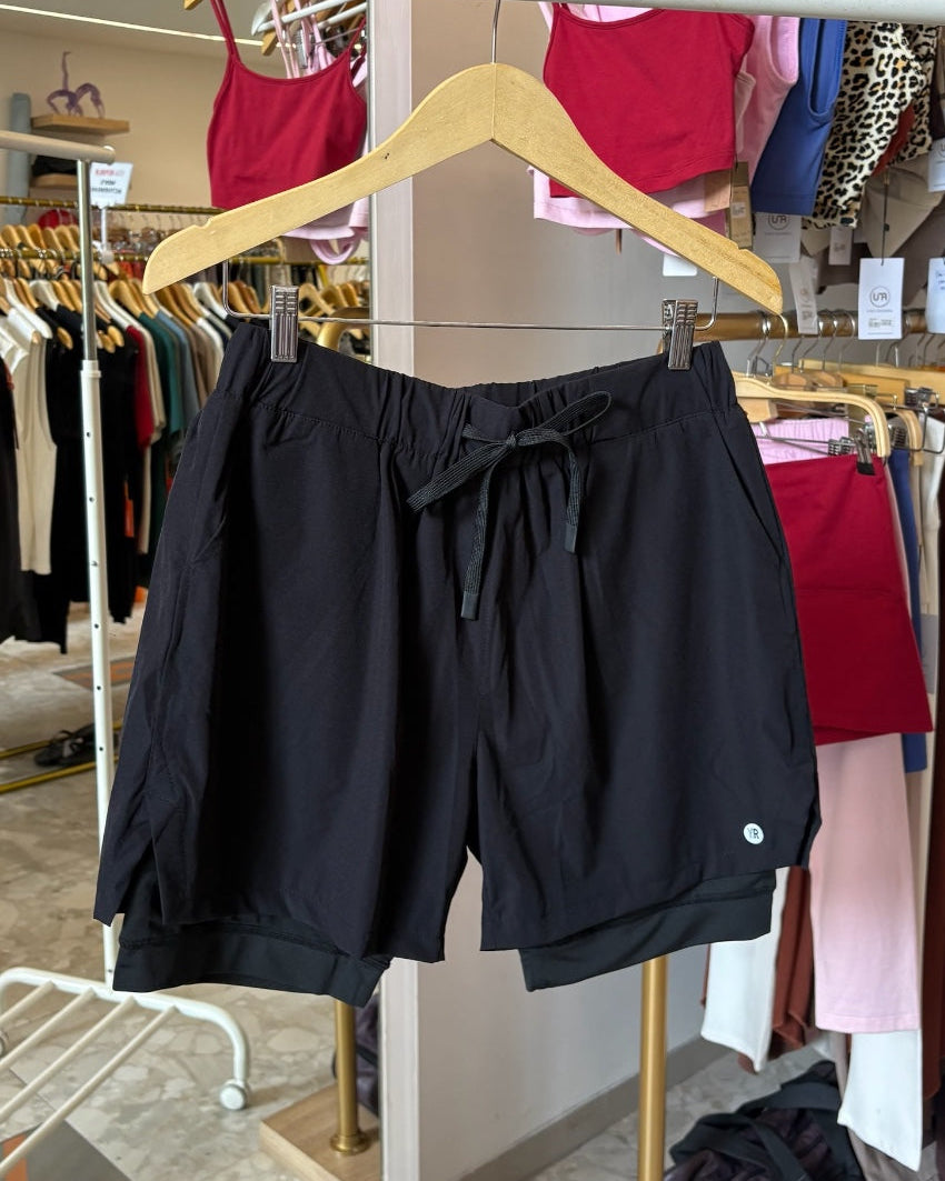 YR Men's Core Short black 2-in-1 Sport Shorts at Yoga Republik Bali Indonesia
