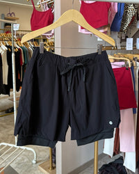 YR Men's Core Short black 2-in-1 Sport Shorts at Yoga Republik Bali Indonesia