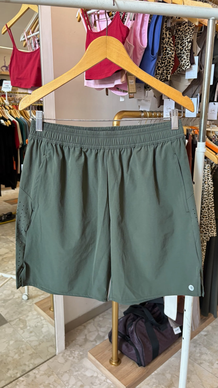 YR Men's Byron Short army green  Breathable gym shorts at Yoga Republik Bali Indonesia