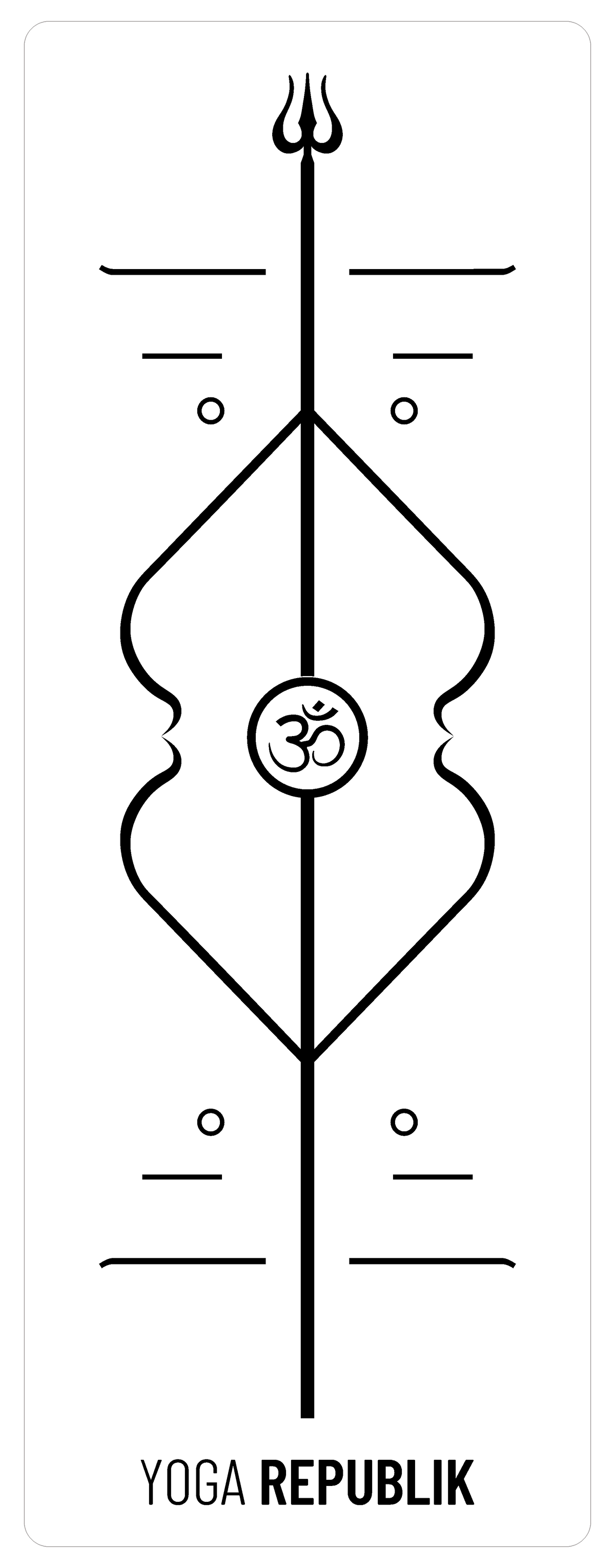 YR Travel Mat 1.5mm PU Rubber Om Align design Matras yoga anti slip travel at Yoga Republik Bali Indonesia