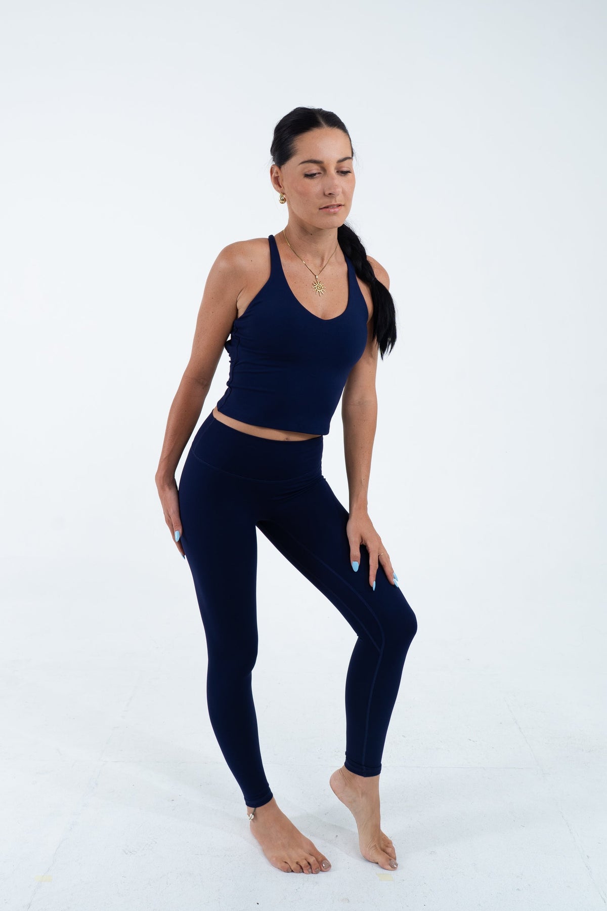 YR Sia Joyce Yoga Set navy blue matching set at Yoga Republik Bali