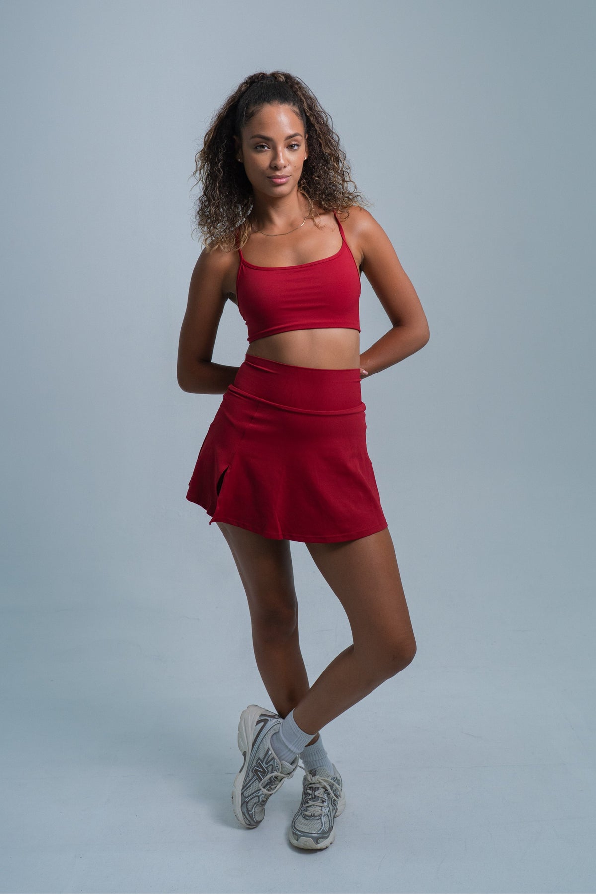YR Sia Silvia Tennis Set red at Yoga Republik Canggu Bali