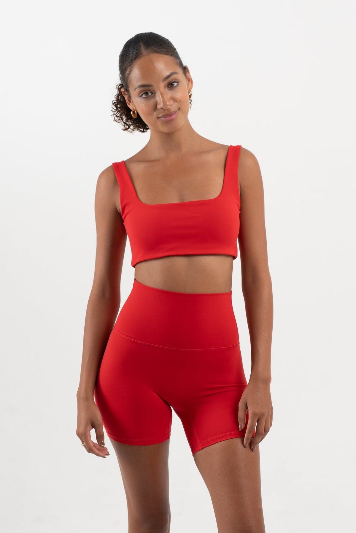 YR Sia Short red women's active shorts at Yoga Republik Bali