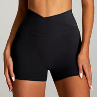 Women wearing YR Sia V Short black active shorts at Yoga Republik Canggu Bali