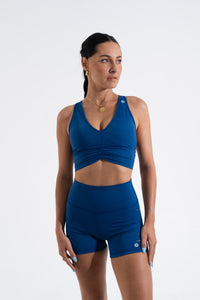 YR Unity Bra indigo blue women's sports bra at Yoga Republik Bali
