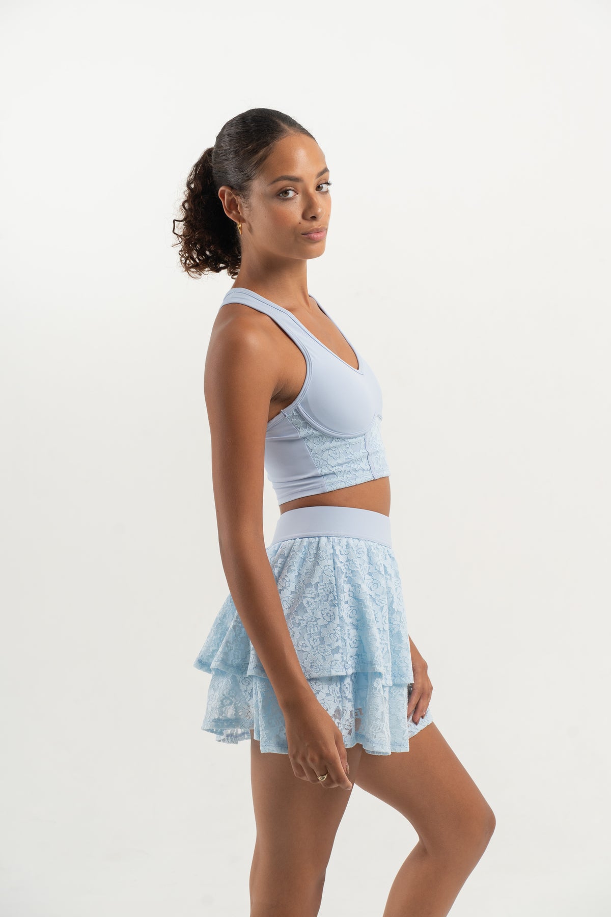 YR Xia Lace One Set - Baby Blue