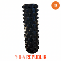 YR Yoga Roller Thick Black Foam Roller for Sore Muscle Massage and Back Stretching at Yoga Republik Bali Indonesia
